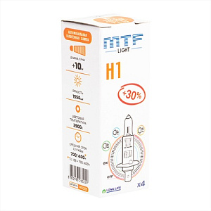 Лампа H1  55W 12V 2300K Standart+30%  MTF
