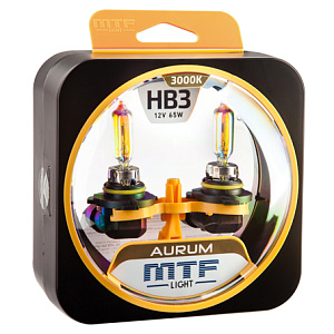 Набор ламп HB3/9005 65W 12V 3000K Aurum  MTF (2шт)
