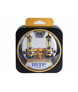 Набор ламп H4  60/55W 12V 3000K Aurum  MTF (2шт)