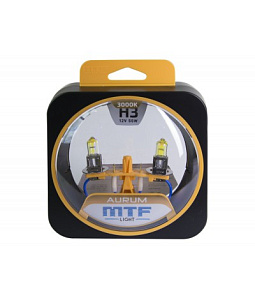 Набор ламп H3  55W 12V 3000K Aurum  MTF (2шт)