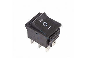 Выключатель клавишный 250V 15A (6c) ON-OFF-ON с нейтралью (RWB-508)