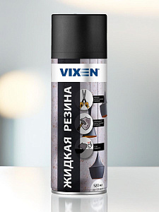 Резина жидкая VIXEN прозрачная, глянцевая 520мл, аэрозоль (12)