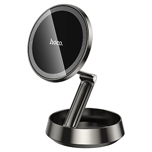 Держатель для мобильных устройств магнитный HOCO H83 на панель складной металл серый