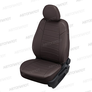 Авточехлы Hyundai Solaris I сед/ Kia Rio III сед 40/60 2010-2017 (экокожа) шоколад+шоколад ПИЛОТ OZ