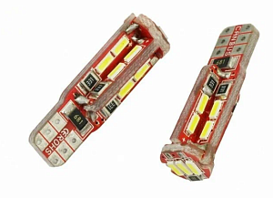 Лампа светодиодная T10-3014-30 12V-24V SMD Canbus nonpolarity White