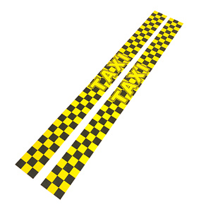 Наклейка МОЛДИНГ  6,6см Такси наружная желт.+черн. (компл. 8 полос)