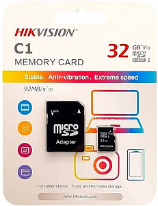 Flash-карта 32GB microSDHC Class10+adapter  HIKVISION