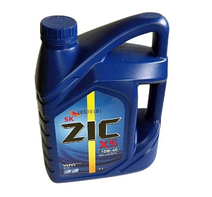 ZIC X5  10W-40 4л (п/синт) SP масло моторное