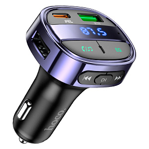 Модулятор FM E70 USB+Type-C, 30Вт HOCO