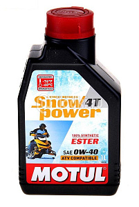 MOTUL Snowpower 4T 0W-40 Ester SJ (синт) 1л  масло моторное (снегоход)