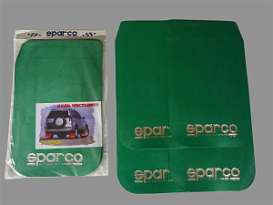Брызговик универсальный SPARCO зеленый большой (4шт)