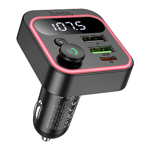 Модулятор FM черный HOCO E85 Tiger PD20W+QC3.0