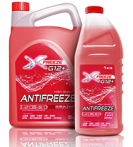Антифриз X-FREEZE G12+  (красный) п/э бут.  1кг  Тосол-Синтез