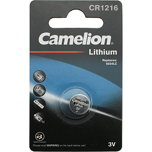 Элемент CR 1216 CAMELION BP1 (литиевая, 3V)