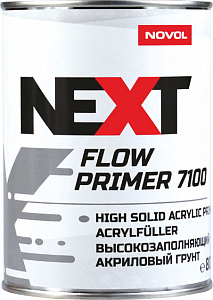 Грунт NOVOL Next Flow Primer 7100 ММ 4+1 акриловый белый, толстослойный 0,8л+отв. 0,2л(6)