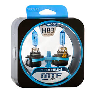 Набор ламп HB3/9005 65W 12V 4400K Titanium  MTF (2шт)