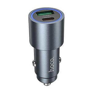 Устройство зарядное а/м USB+Type-C  HOCO HOCO Z60 Bloom 48W dual-port PD30W+QC3.0