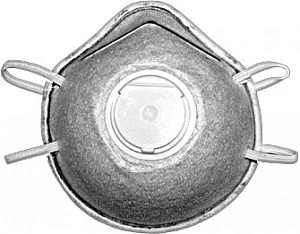 Маска малярная 3-х слойная (угольный фильтр с клапаном)  FIT
