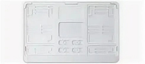 Рамка номерного знака квадратная, белая (РВБ)