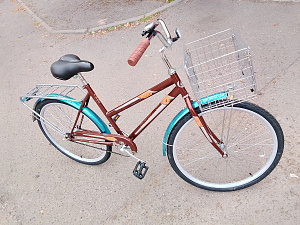 Велосипед 26" СТЕЛС Navigator 205 с корзиной (коричневый)