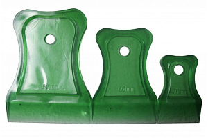 Шпатели силиконовые зеленые набор 3шт. 40/60/80мм