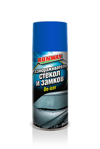 Размораживатель стекол и замков RW6084 400мл (аэроз.)  RUNWAY