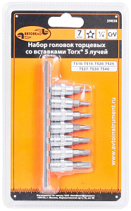 Набор 5-лучевых головок TORX 7пр 1/4" TS АвтоДело