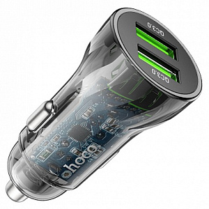 Устройство зарядное а/м универсальное 1 USB, Type-C HOCO Z47ATB