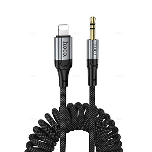 Кабель AUX HOCO UPA33A Nuevo AUX Jack 3,5 - Lightning, 1.5 м, черный