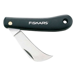 Нож FISKARS садовый для прививок, крючкообразный К62 125880