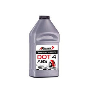 Жидкость тормозная DOT-4  455г  AKross  (24)  золото/серебр.