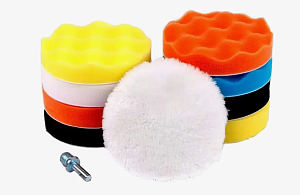 Круги полировальные 125мм для полировки кузова авто и фар (6/7 предметов) DLM Detail (РВБ)