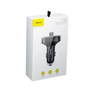 Модулятор FM 2USB черный BASEUS T shaped S-09