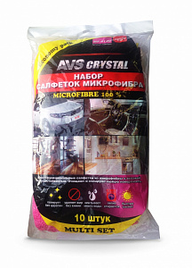 Салфетка микрофибра 30*30см (10шт)  AVS