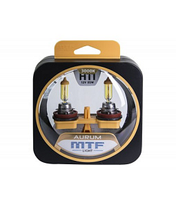 Набор ламп H11 55W 12V 3000K Aurum  MTF (2шт)