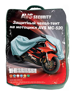 Тент-чехол защитный на мотоцикл XL 246*104*127см AVS