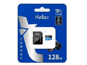 Flash-карта 128GB microSDXC Class10 + SD адаптер NETAC