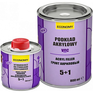 Грунт акриловый NOVOL Asia 5+1 черный 0,8л + отв. 0,16л (6)