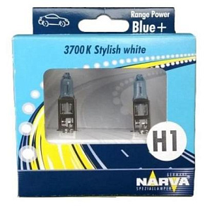 Лампа H1  55W 12V P14,5s+30% RANGE POWER BLUE NARVA (2шт)