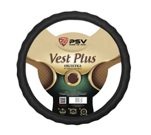 Оплетка на руль  PSV VEST (EXTRA) Fiber (Черный) 2XL, экокожа