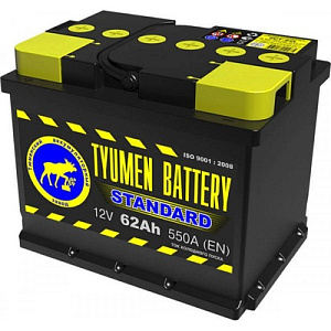 Аккумулятор ТЮМЕНЬ Standart 6CT-62  (прямая полярность)