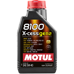 MOTUL 8100 X-Cess GEN2 5W-40 SN/CF A3/B4 (100%синт) 1л  масло моторное