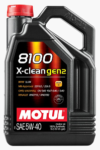 MOTUL 8100 X-Clean GEN2 5W-40 C3, Dexos2 (100%синт) 5л  масло моторное