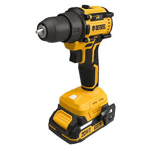 Дрель аккумуляторная DENZEL CDH-BL-20, 20B, 2х2Ач, 13мм, 50Hm,кейс 