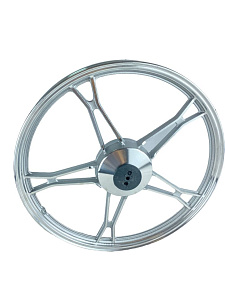 Диск передний 17" ось d10 литой, Альфа, (стандарт серебристый)подш.6300-RS