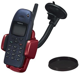 Держатель сотового телефона красный, гибкая подставка на присоске