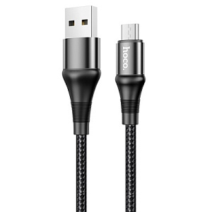 Кабель USB HOCO X50 Excellent, USB - MicroUSB, 2.4А, 1 м, серый