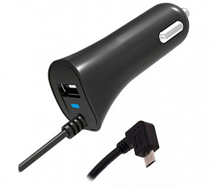 Устройство зарядное для видеорегистратора (microUSB) 3,5м угловое правое