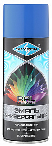 Краска-спрей RAL 5012 Голубая (акриловая) 520мл универсальная SKYRON (6)