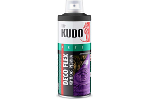Краска-спрей Жидкая резина DECO FLEX черная  520мл KUDO (6)